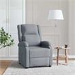 Bowery Hill Contemporary Fabric Massage Chair in Light Gray Finish