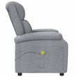 Bowery Hill Contemporary Fabric Massage Chair in Light Gray Finish