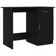 Bowery Hill Rectangular Engineered Wood Compact Desk in Black