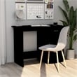 Bowery Hill Rectangular Engineered Wood Compact Desk in Black