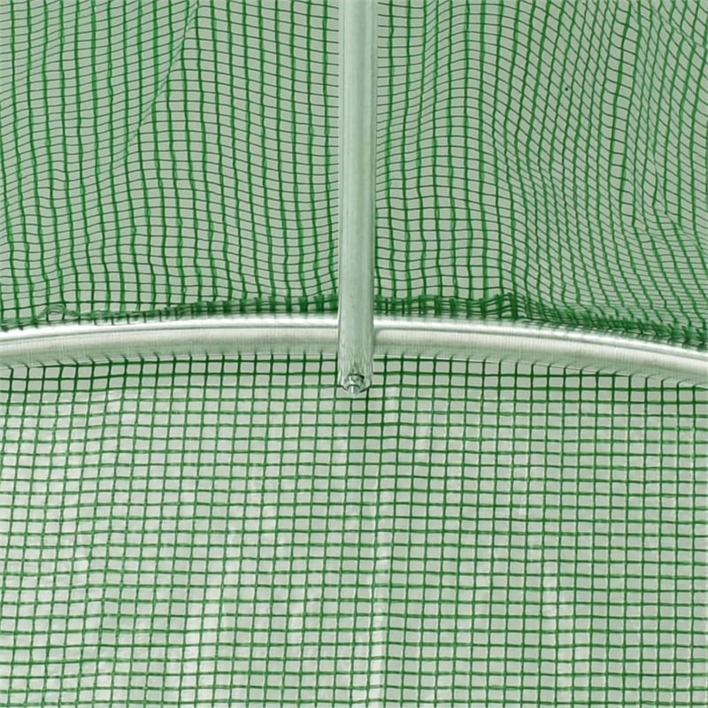 Bowery Hill Medium Polyethylene Mesh Galvanized Steel Greenhouse in Green