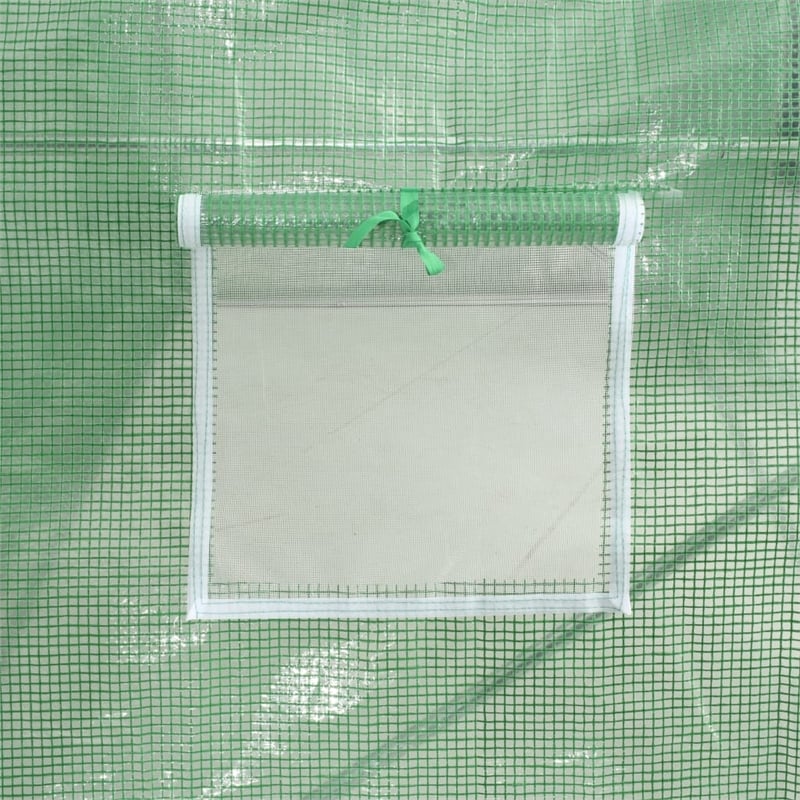 Bowery Hill Medium Polyethylene Mesh Galvanized Steel Greenhouse in Green