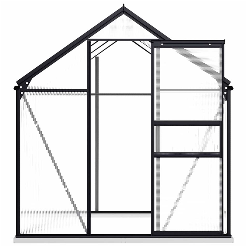 Bowery Hill Contemporary Transparent Aluminum Greenhouse in Anthracite