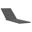 Bowery Hill Contemporary Polyester Deck Chair Cushion in Anthracite
