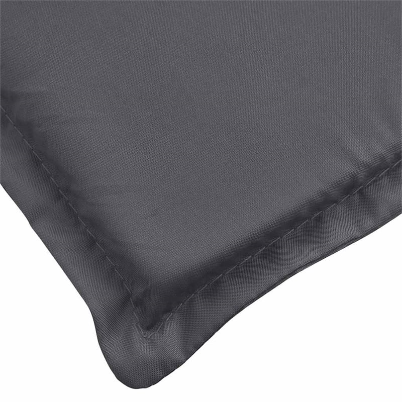 Bowery Hill Contemporary Polyester Deck Chair Cushion in Anthracite