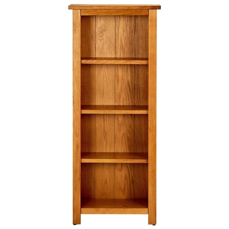Bowery Hill Contemporary Medium Oak Veneered MDF Bookcase in Natural Oak