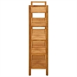 Bowery Hill Rectangular Medium Solid Oak Wood Shoe Rack in Brown