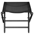 Bowery Hill Contemporary Aluminum Foldable Footrest in Black
