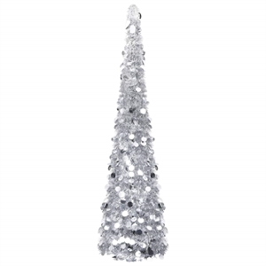 Bowery Hill 70.9&quot PET Collapsible Pop-up Christmas Tree in Silver