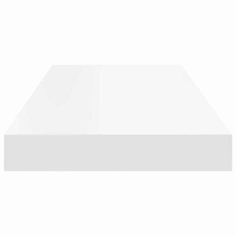 Bowery Hill MDF & Metal Medium Floating Wall Shelf in White Honeycomb