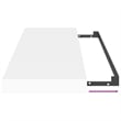 Bowery Hill MDF & Metal Medium Floating Wall Shelf in White Honeycomb