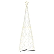 Bowery Hill 3 x 10 ft Powder-Coated Steel Christmas Cone Tree in Warm White