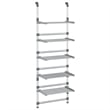Bowery Hill 5-Tier Aluminum Hanging Laundry Drying Rack in Silver