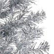 Bowery Hill PVC Steel Slim Artificial Half Christmas Tree in Silver