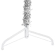 Bowery Hill PVC Steel Slim Artificial Half Christmas Tree in Silver