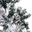 Bowery Hill PVC Steel Slim Artificial Half Christmas Tree in Green and White