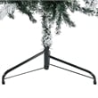 Bowery Hill PVC Steel Slim Artificial Half Christmas Tree in Green and White