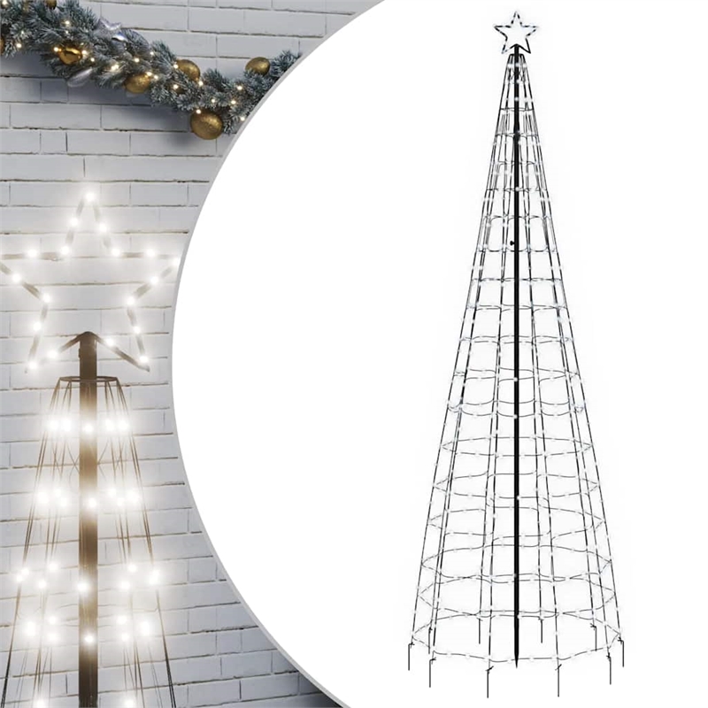 Bowery Hill Contemporary Extra Tall Led Christmas Tree in Cold White