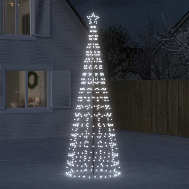 Bowery Hill Contemporary Extra Tall Led Christmas Tree in Cold White