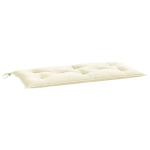 Bowery Hill Contemporary Garden Bench Cushion in Cream White