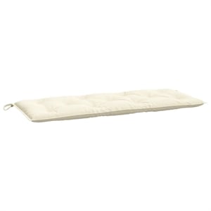 Bowery Hill Contemporary Garden Bench Cushion in Cream White