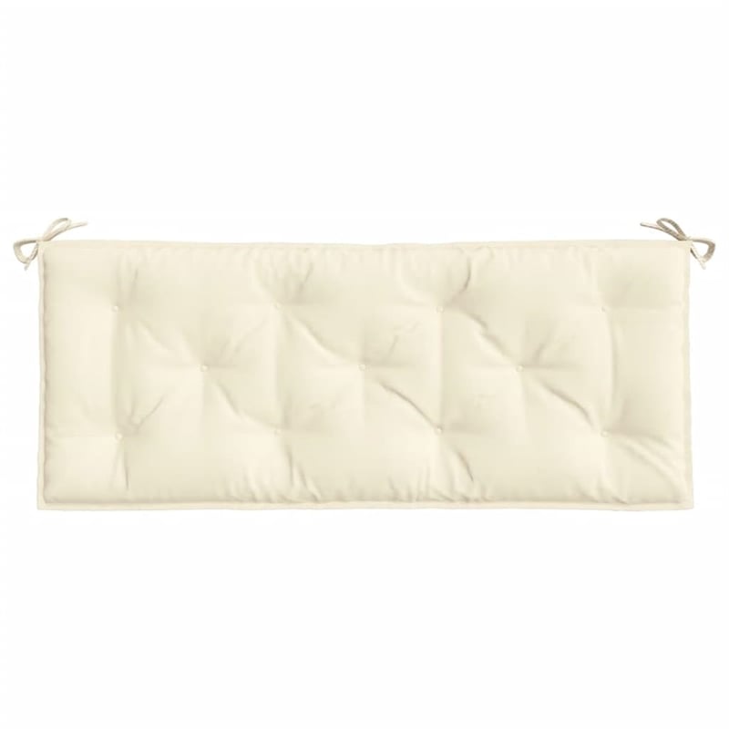 Bowery Hill Contemporary Garden Bench Cushion in Cream White