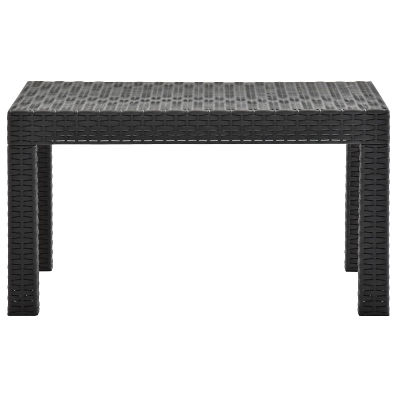 Bowery Hill Polypropylene Medium Lightweight Garden Table in Anthracite
