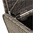 Bowery Hill Contemporary Rattan Storage Bench in Grey/Cream White