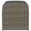 Bowery Hill Contemporary Rattan Storage Bench in Grey/Cream White