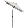 Bowery Hill Contemporary Polyester Steel Garden Parasol in Sandy White
