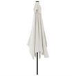 Bowery Hill Contemporary Polyester Steel Garden Parasol in Sandy White