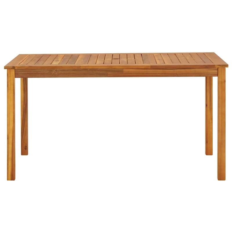 Bowery Hill Solid Acacia Wood Medium Durable Garden Table in Brown