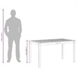 Bowery Hill Solid Acacia Wood Medium Durable Garden Table in Brown