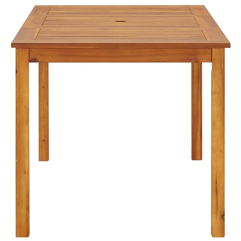 Bowery Hill Solid Acacia Wood Medium Durable Garden Table in Brown