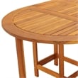 Bowery Hill Solid Acacia Wood Medium Dining Table in Natural Wood
