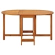 Bowery Hill Solid Acacia Wood Medium Dining Table in Natural Wood