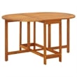 Bowery Hill Solid Acacia Wood Medium Dining Table in Natural Wood