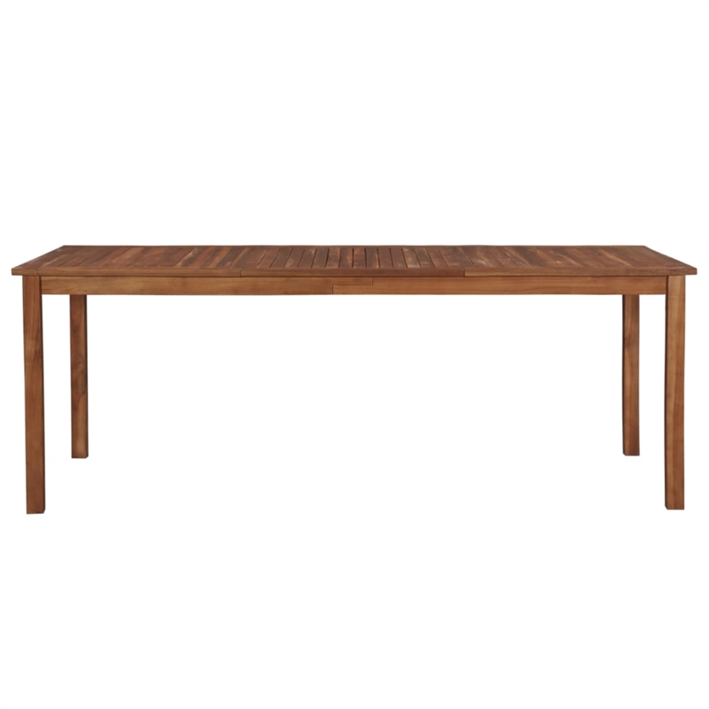 Bowery Hill Solid Acacia Wood Large Durable Dining Table in Natural Brown