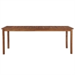 Bowery Hill Solid Acacia Wood Large Durable Dining Table in Natural Brown