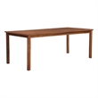 Bowery Hill Solid Acacia Wood Large Durable Dining Table in Natural Brown