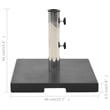 Bowery Hill Contemporary Stainless Steel Parasol Base in Black Granite