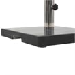 Bowery Hill Contemporary Stainless Steel Parasol Base in Black Granite