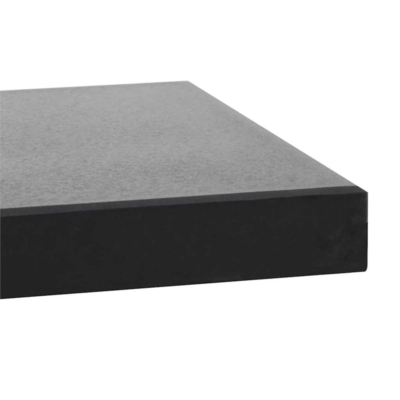 Bowery Hill Contemporary Stainless Steel Parasol Base in Black Granite