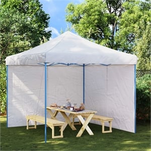 Bowery Hill Contemporary 9.8 ft x 6.4 ft Party Tent Sidewall in White