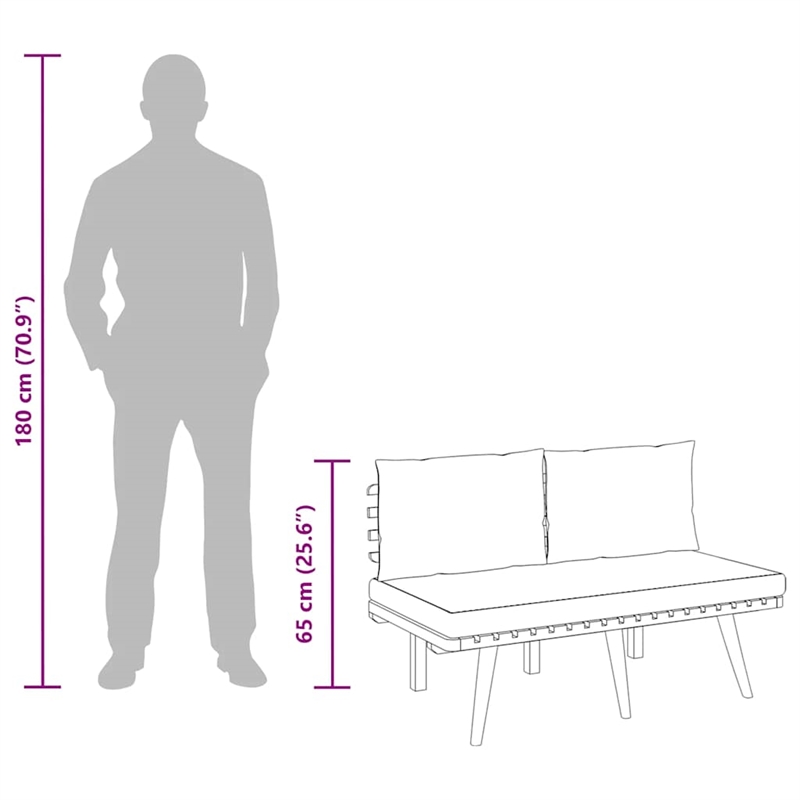 Bowery Hill Solid Acacia Wood Medium Durable Garden Bench in Natural