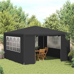 Bowery Hill Contemporary Steel 13.1 x 13.1 ft Party Tent in Anthracite