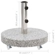 Bowery Hill Medium Stainless Steel Parasol Base in Gray Granite