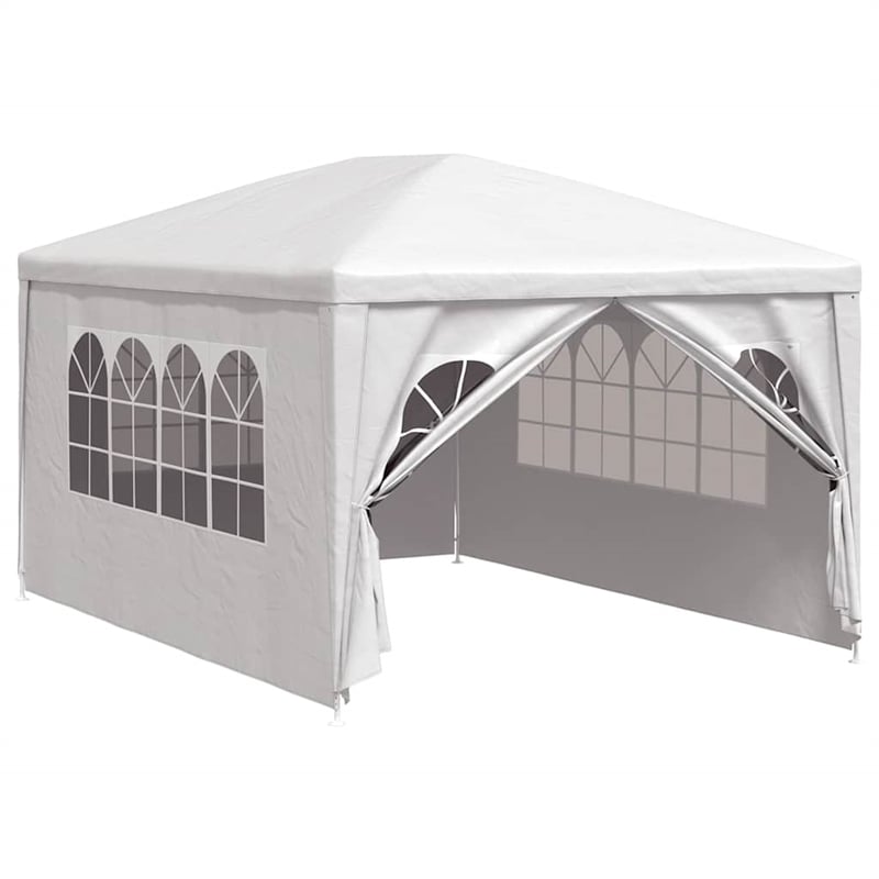 Bowery Hill Contemporary Polyethylene Steel Medium Party Tent in White