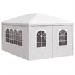 Bowery Hill Contemporary Polyethylene Steel Medium Party Tent in White
