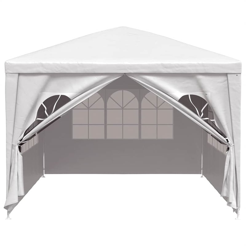 Bowery Hill Contemporary Polyethylene Steel Medium Party Tent in White